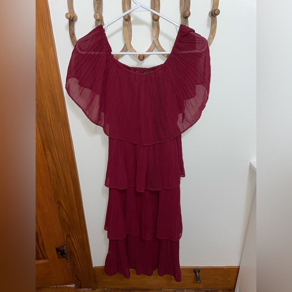 Lulus off the shoulder tiered dress.